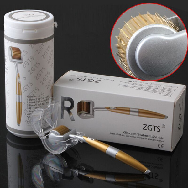 ZGTS Luxury 192 Titanium Micro Needles Therapy Derma Rooler Acne Wrinkle Removal Anti-age Skin Care Skin Tighten Beauty Massager 1PCS Free