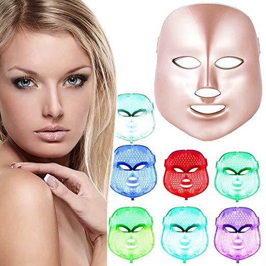 [New LED Photon Mask] LED Photon Therapy Facial Massager Set Clean Skin Care Tools Facial Cleaner Female Cleaning Equipment Free Shipping