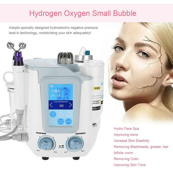 Portable 3 in 1 Hydro Microdermabrasion Hydra Facial Deep Cleaning BIO Microcurrent Face Lift Skin Tightening Treatment Spa Beauty Machine