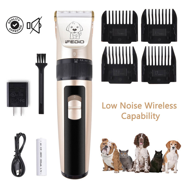 Dog Clippers Low Noise Cordless Pet Grooming Clippers Trimmer Professional Rechargeable Cat Grooming Kit Electric Hair Clipper DHL Free