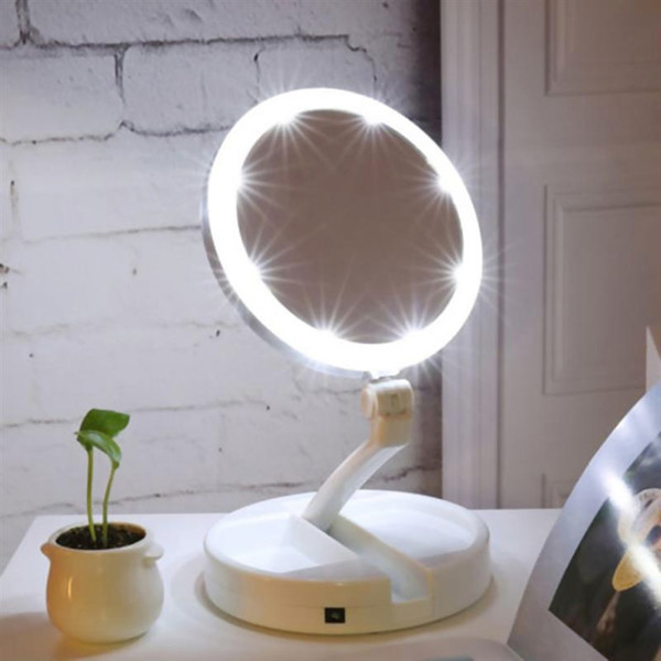 Makeup Mirror With Portable LED Light Makeup Mirror Compac