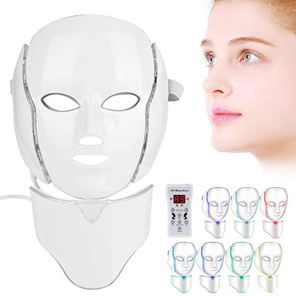 FALIY[2019 new LED photon mask] LED photon therapy 7 color phototherapy facial beauty rejuvenation mask PDT beauty facial care skin care