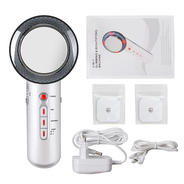 Portable US/EU/UK/AU Plug 3 in 1 EMS Ultrasound Cavitation Slimming Infrared Microcurrent Weight Loss Machine 1PCS Free Shipping