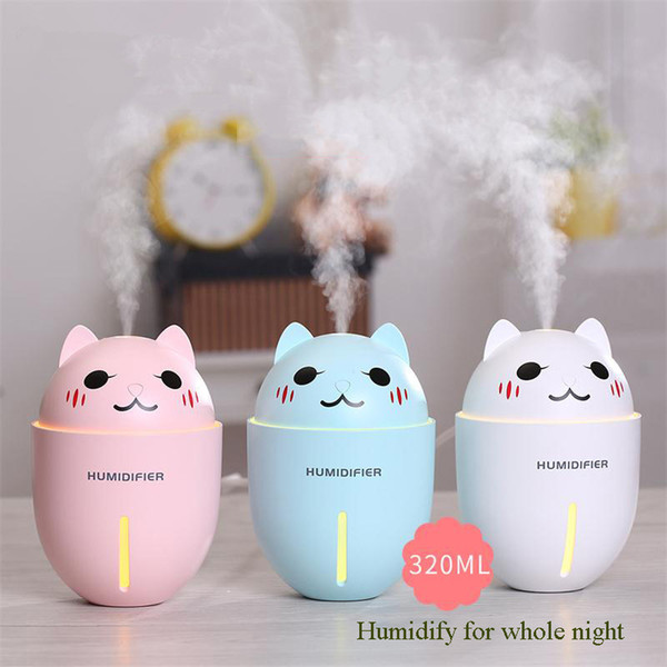 320ML Large Capacity Humidifier With Mini Fan Lamp Water Soluble Oil Diffuser 3 in 1 Ultrasonic Aroma Air Humidifier