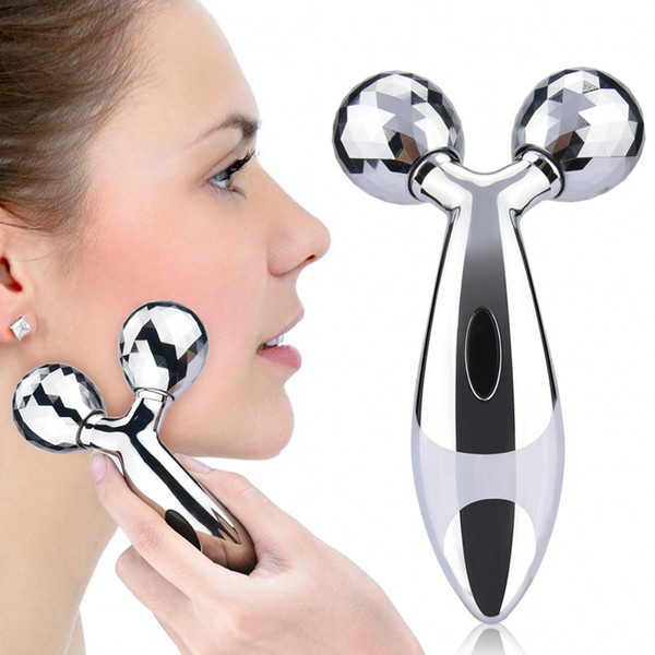 Compact 3D Roller Massager Pro Thin Face Massage Relaxation 360 Degree Rotation Full Body Facial Wrinkle Remover Face Lift Tool