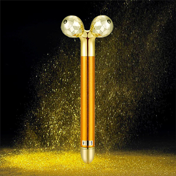 Gold bar 24K electric gold beauty thin face bar home vibration T-type face instrument beauty instrument