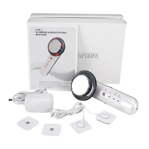 Portable US/EU/UK/AU Plug 3 in 1 EMS Ultrasound Cavitation Slimming Infrared Microcurrent Weight Loss Machine 1PCS DHL Free Shipping