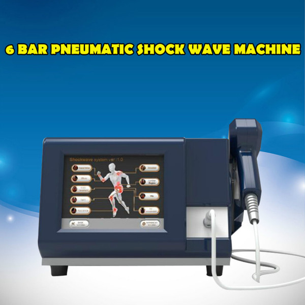 Newest Factory price 6 Bar Pneumatic Shock Wave Machine Shockwave Physiotherapy For Erectile Dysfunction Extracorporeal Shock Wave Therapy