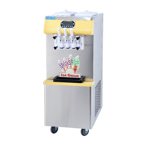 EU USA Free shipment to door snack food machine 3 flavors soft ice cream machine yogurt gelato soft ice cream machine with refrigerant