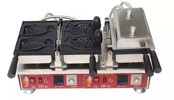 Free Shipping Ice Cream Fish Shape Waffle Baker/Open Mouth Fish Waffle Maker/ Electric Taiyaki Machine LLFA