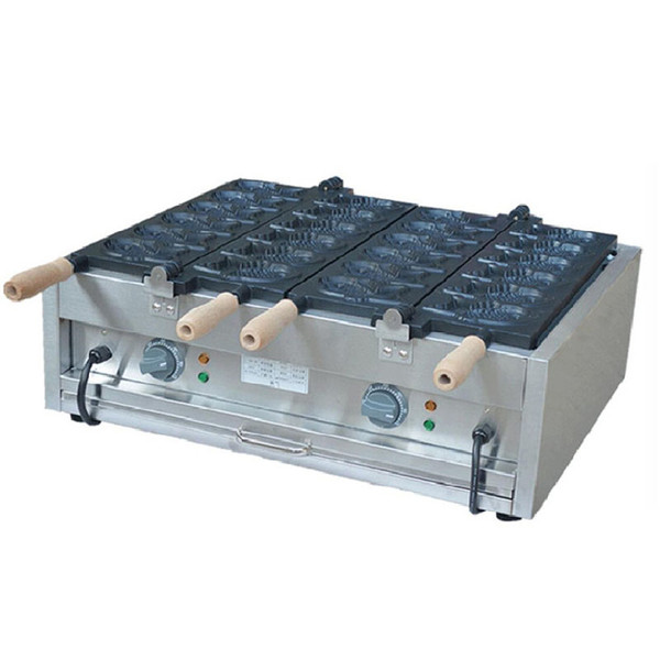 Snacks making machine automatic fish waffle maker kitchen equipment commercial taiyaki maker making machine 12 piece per time