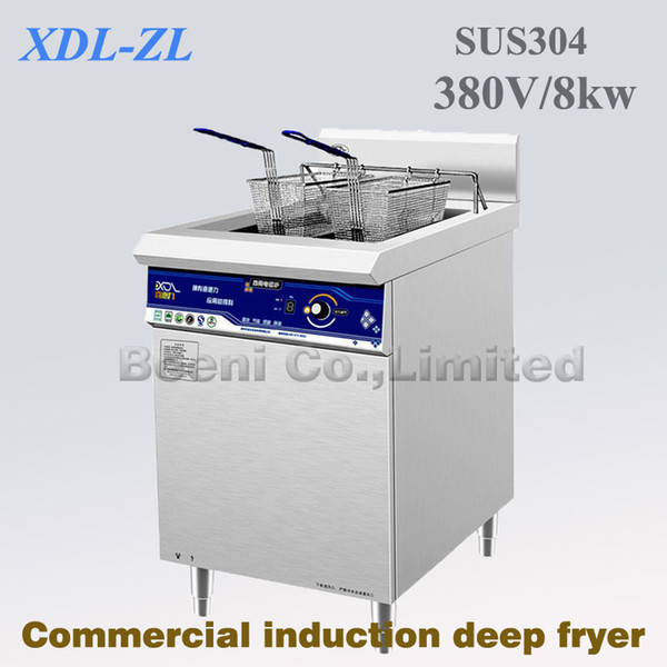 380v 8000W Restaurant grade commercial deep fryer,induction deep fryer