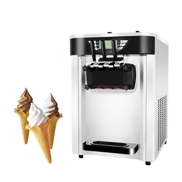 Low Price Small Capacity Mini Desk Top Commercial Home 24-30L R22 220v 50Hz 3 Flavor Soft Ice Cream Maker Machine