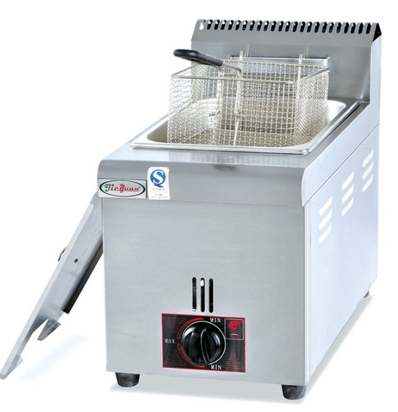 GF71 commercial counter top stainless steel electric large capacity chicken lpg gas fryer machine with basket LLFA