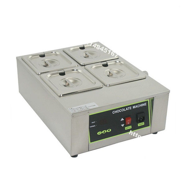 Free Shipping Heavy Duty 110v 220v Electric 8kg Chocolate Fountain 4 Melting Pot Digital Choco Melter Warmer Boiler Tempering Machine