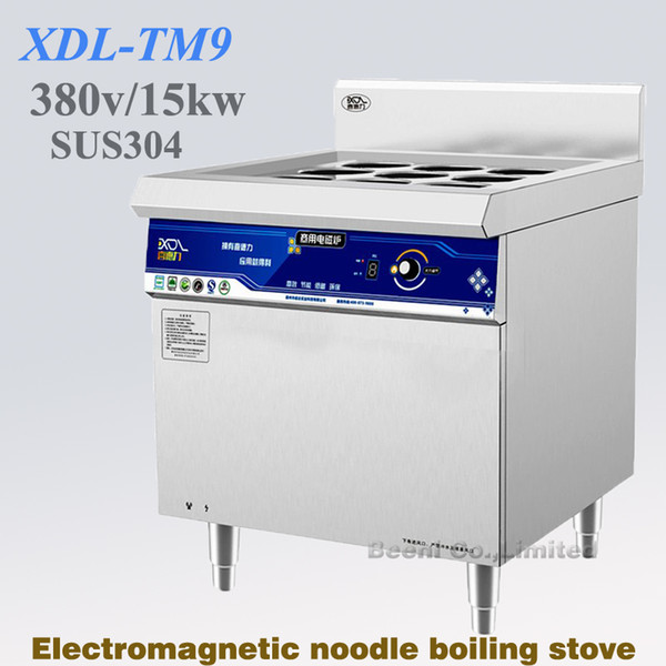 380v 12/15KW 9pot commercial induction noodles boiling stove,commercial and industry using 9 burner boiling cookware