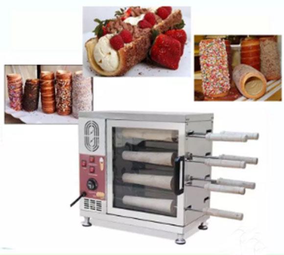 Popular Hungary chimney cake oven commercial automatic electric chimney roll cake oven bread roll machine 110v 220v LLFA
