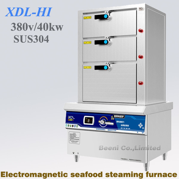 380V 40KW electromagnetic seafood steaming cabinet,commercial and industry using kitchen ware,Restaurant and dining room steaming cookware