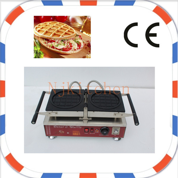 Commecial Use Non Stick Turnable 110v 220v Electric Round Savory and Panini Filled Waffle Maker Baker Machine Iron