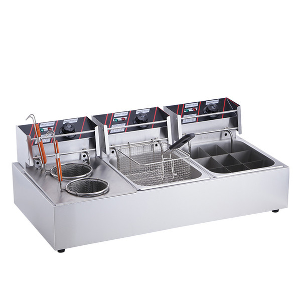 frying stove Electric fried stove commercial cooking machine 3-cylinder spicy pan frying machine chicken fry pan cooking stove snack machine
