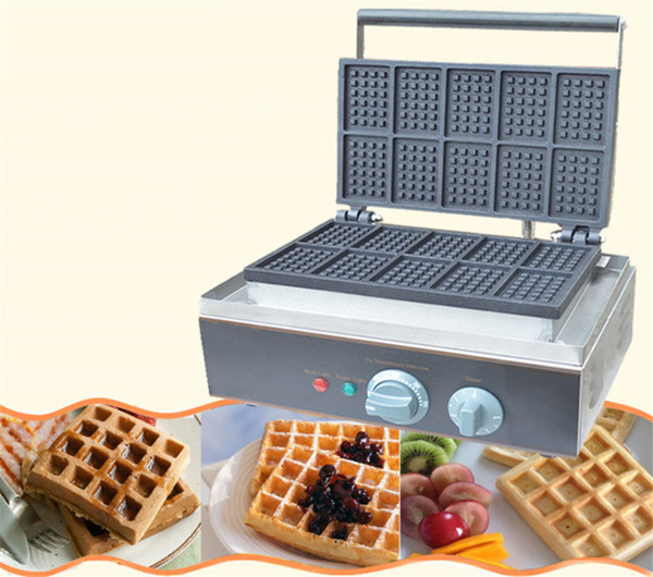 BEIJAMEI Hotel Equipment Electric Belgium Waffle Iron Machine Commercial Square Belgian Waffle Maker Machine On Sale