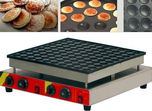 100 Pcs Commercial 110v 220v Pancakes Maker Non-stick Poffertjes Maker Machine Waffle Baker Poffertjes Grill LLFA
