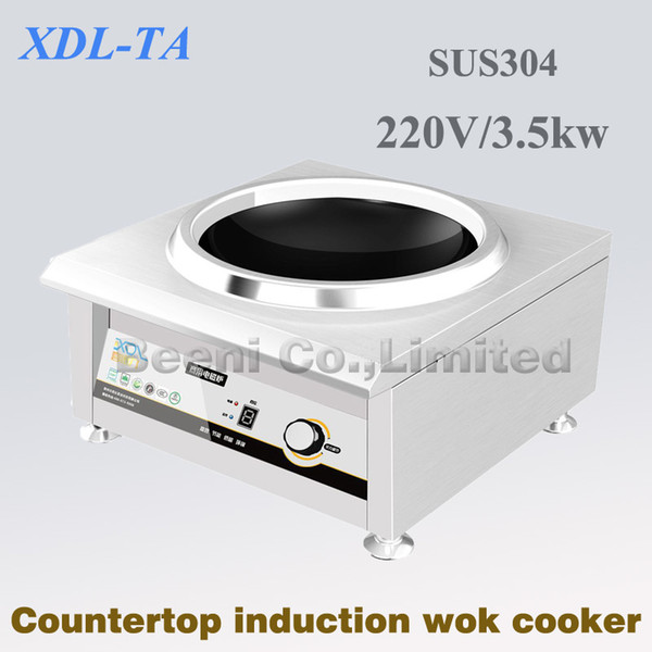 220v 3500w countertop commercial induction wok cooker,Stainless steel housing German panel waterproof Single-cooker,induction cooker