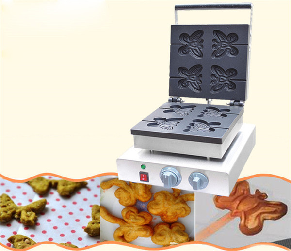 BEIJAMEI Stainless steel butterfly shape waffle maker/commercial waffle making machine/electric waffle baker for sale