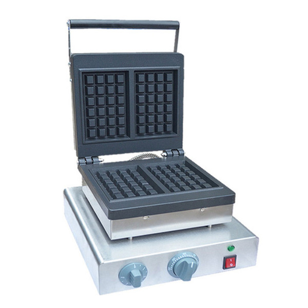 FREE SHIPPING Commercial Industrial Commercial Waffle Maker Square Waffle Machine Stainless Steel Waffle Iron Baker Equipment