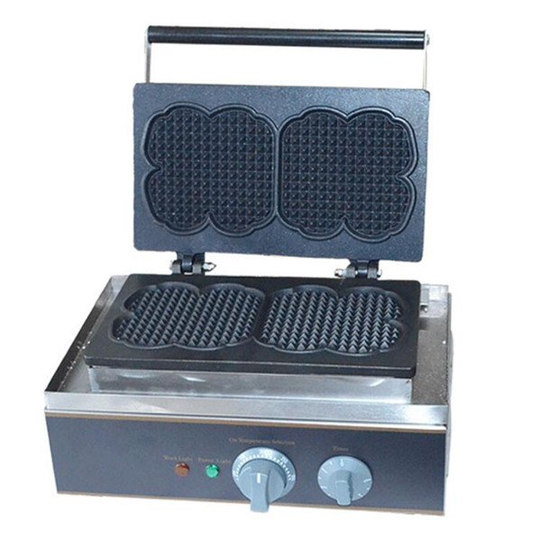 FREE SHIPPING Commercial Breakfast Muffins Maker Machine Flower Design Shape Waffle Baker Pancake Iron Waffle Machine