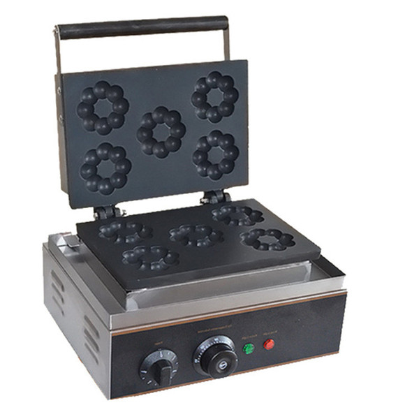 Commercial New Type Plum Blossom Pastry Machine 1550w Donut Maker Flower Shape Waffle Making Machine 5 Grids