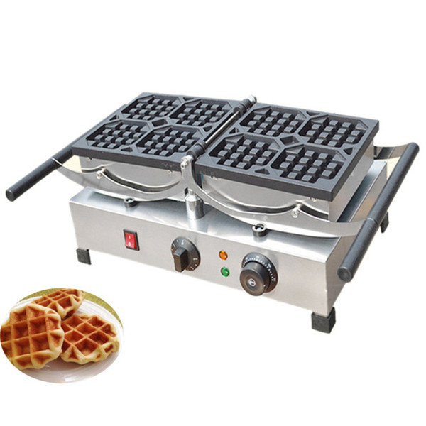 FREE SHIPPING Stainless Steel Commercial Industrial Belgian Rotating Waffle Maker/Electric Rotating Waffle Making Machine For Sale