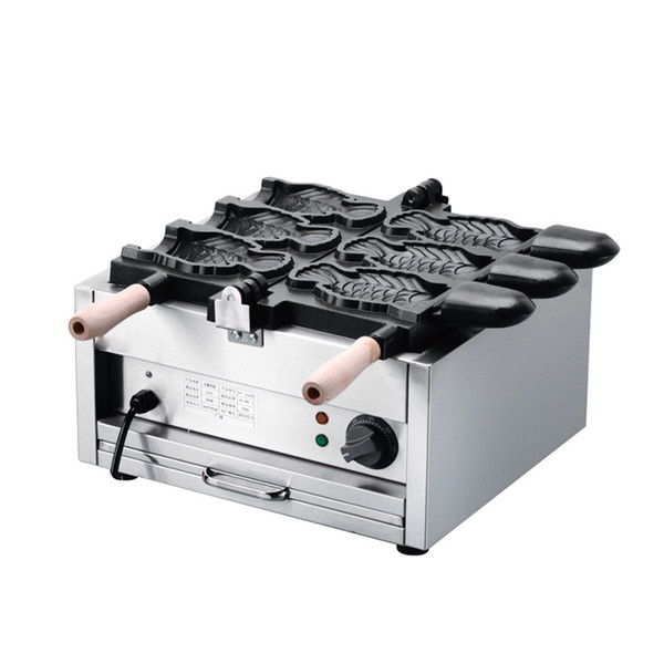 HOT SELLING Open Mouth Korean Fish Waffle Maker Electric Taiyaki Machine Korean Taiyaki Pan Ice Cream Fish Shape Waffle Baker
