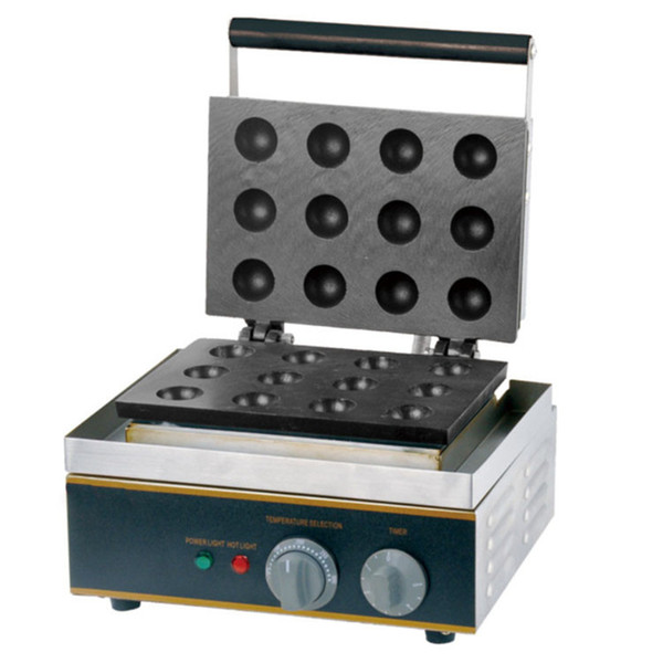 Lower Price Electric Small 12 Holes Crisp Balls Machine 110v 220v Commercial Grid Ball Shape Waffle Making Machine