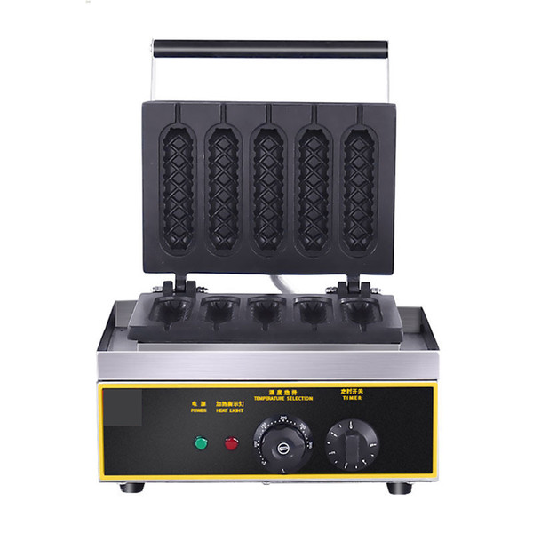 Stainless Steel Hot Dog Waffle Machine Electric Lolly Bread Maker 220V 110V for Corner Shop Snack Bar Breakfast Restaurant