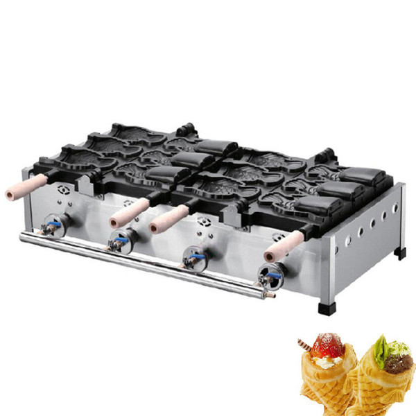 HOT SELLING Ice Cream Open Mouth Fish Shape Waffle Maker Machine/LPG Commercial Taiyaki Making Maker