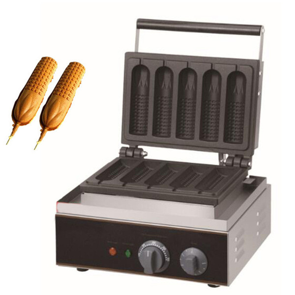 Electric Waffle Sausage Machine Commercial Crispy French Hot Dog Lolly Stick Frying Pan Hotdog Corn Baking Grill 110V/220V