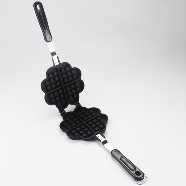 LOW PRICE Waffle Machine Heart Mould Heart Shape Non-stick Metal Waffle Maker Waffle Mould kitchen Cake Baking Dish