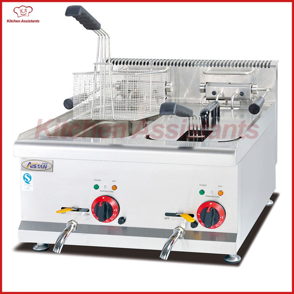 EH685 16L commercial counter top stainless steel potato large capacity chicken fryer machine with basket