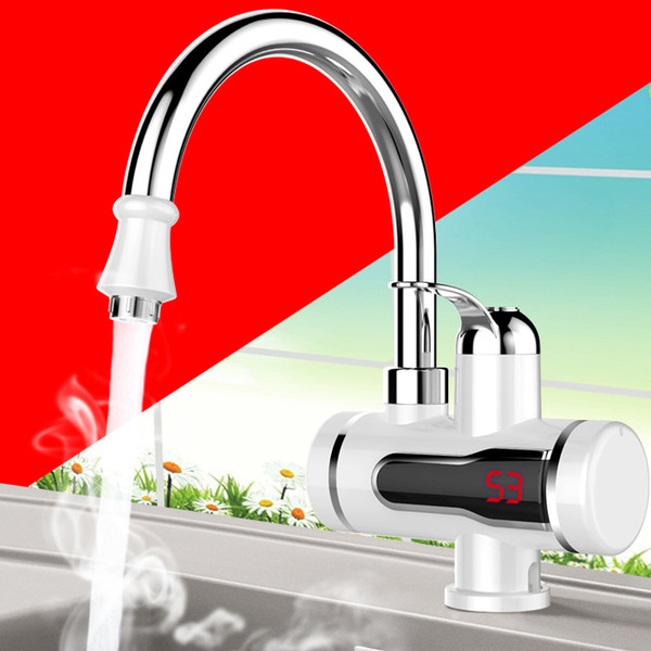 Electric hot water faucet Instant Fast Electric Water Heater LED Digital Kitchen Faucet Tap Mixer Tap Bathroom Hot Water