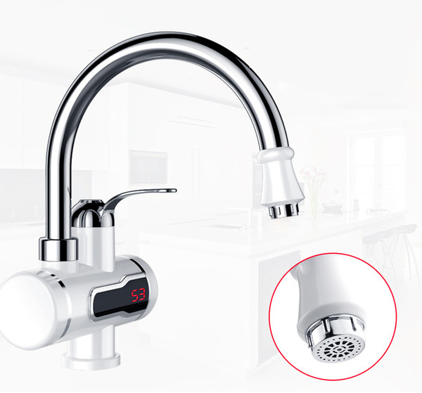 Electric hot water faucet Instant Fast Electric Water Heater LED Digital Kitchen Faucet Tap Mixer Tap Bathroom Hot Water
