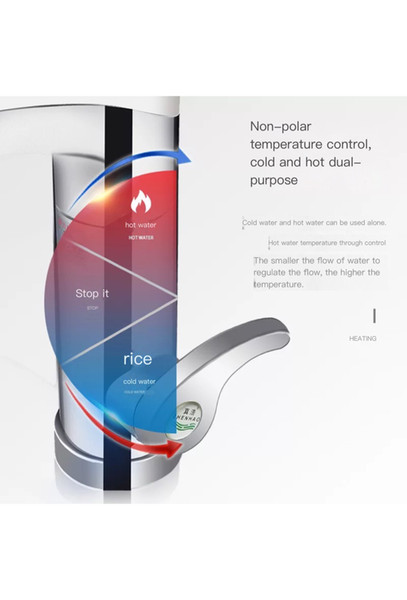 Household electric hot faucet quick heating cold and hot dual-use instant water heater with screen digital display kitchen treasure
