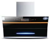 Curved square too large screen somatosensory switch range hood Middle glass automatic opening and closing, LED energy saving cold light