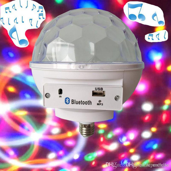 E27 RGB LED Bluetooth Speaker Lamp Music Center Party Magic Ball Bulb Light Living Room Decoration Disco Effect Lighting