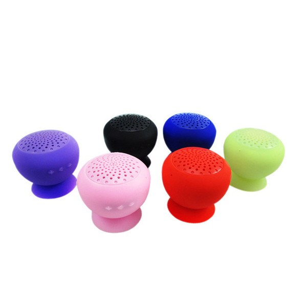 2019 Mini Wireless Mushroom 4.1 Bluetooth Portable Speaker Mini Small Stereo Hands free for Mobile phone with Mic Suction Cup