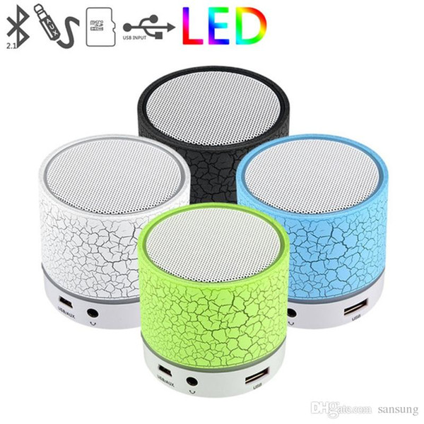 LED Mini Music Player TF Card USB Loudspeakers Speaker Wireless Bluetooth Speaker With MIC For Phone PSP Laptop Handfree Call