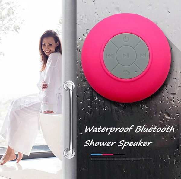 Mini Portable Subwoofer Shower Waterproof Wireless Bluetooth Speaker Car Handsfree Receive Call Music Suction Mic For iPhone free DHL.