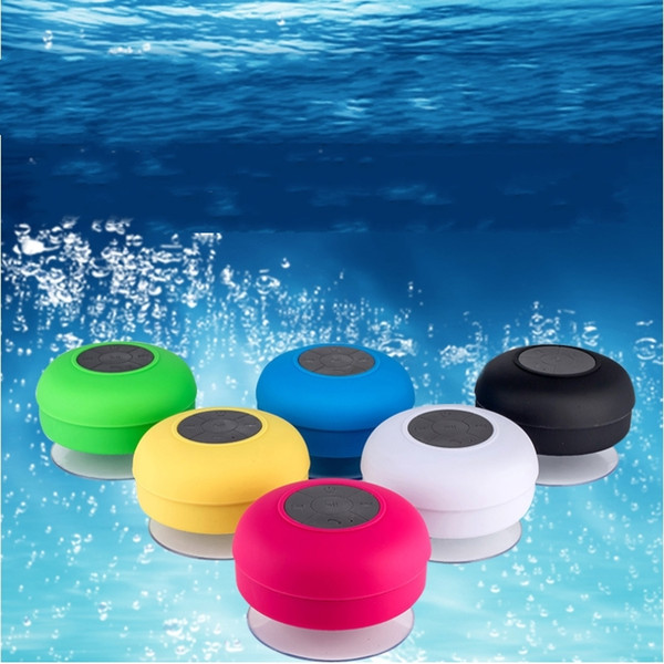 Mini Portable Subwoofer Shower Waterproof Wireless Bluetooth Speaker Car Handsfree Receive Call Music Suction Mic For Android and IOS