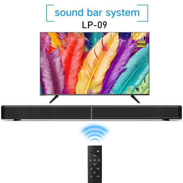 Home theater bar stereo bluetooth 4.2 wall-mounted echo wall wireless subwoofer 3D stereo surround support AUX TF cassette remote control