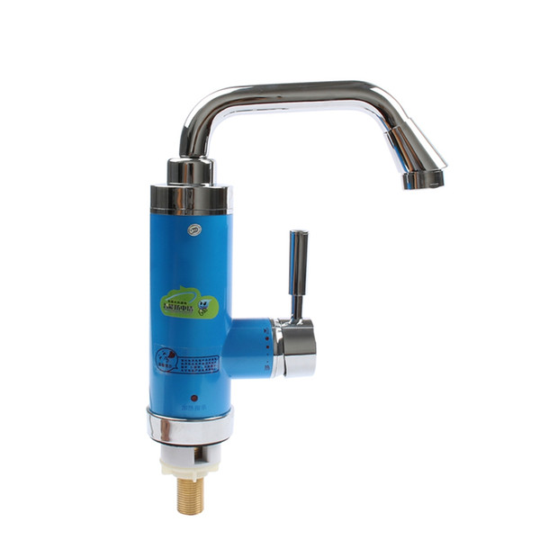 DMWD Electric Kitchen Water Heater Tap Instant Hot Water Faucet Heater Cold Heating Faucet Tankless Instant Water Heater Red/BL